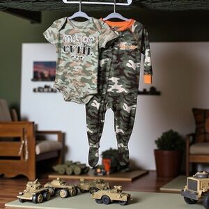 Camouflage Kids Onesie and Footies Multi-Brand Set